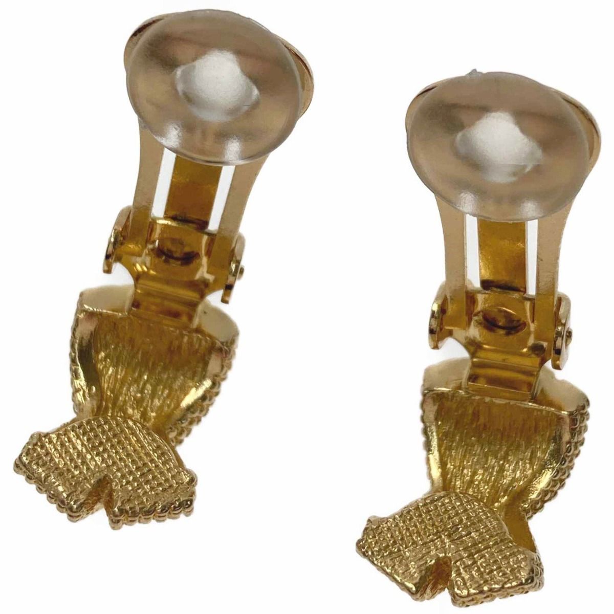Christian Dior Cross X Design Gold GP Earring