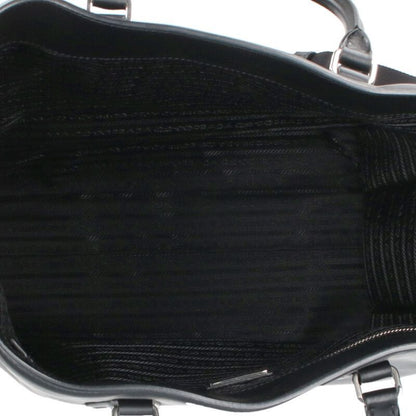 Prada 2vg111 Logo Plate Leather 2WAY Tote Bag Men's