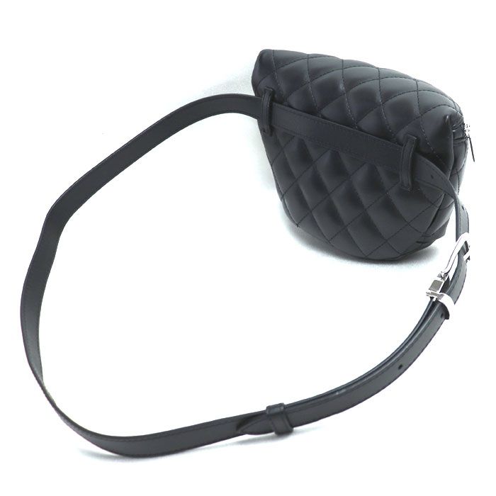 Chanel Uniform Waist Bag Waist Bag Black Body Bag Women's Preowned