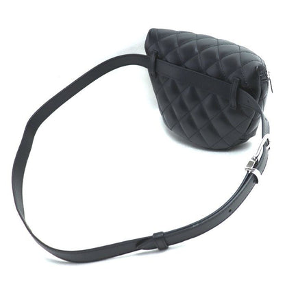 Chanel Uniform Waist Bag Waist Bag Black Body Bag Women's Preowned