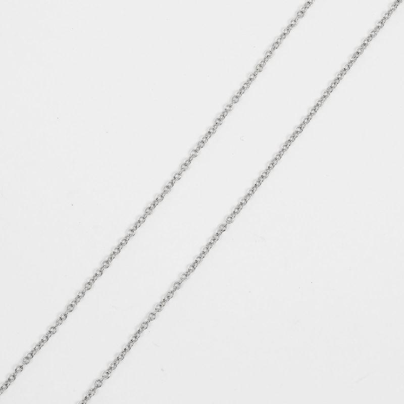 Tiffany & Co Open Circle Small Pt950platinum × Diamond Ladies 2.93g Necklace