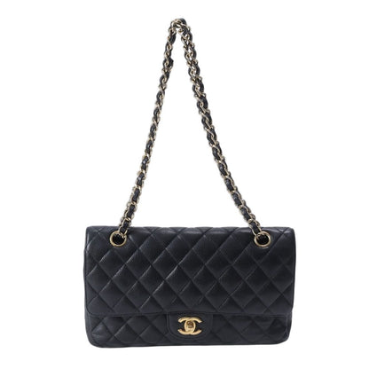 Chanel Quilted Caviar Leather Double Flap 2-Way Shoulder Bag Rnm