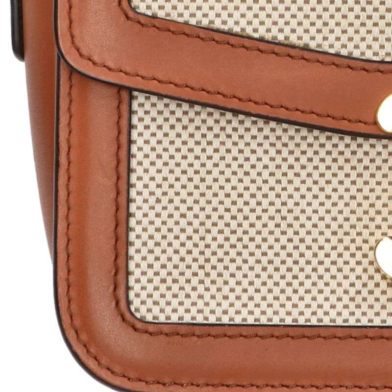 Celine 188882egc Teen Triomphe Textile Calfskin Shoulder Bag Women