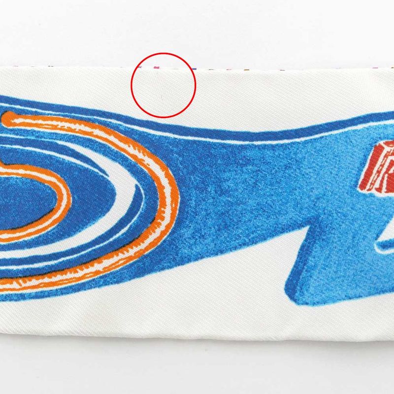 Hermes Twill-kantha Chevaloslope White Silk Scarf Accessory