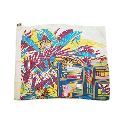 Hermes H243762s Carre 140 12 Leopards Beige Blue - Large Size Silk 30%