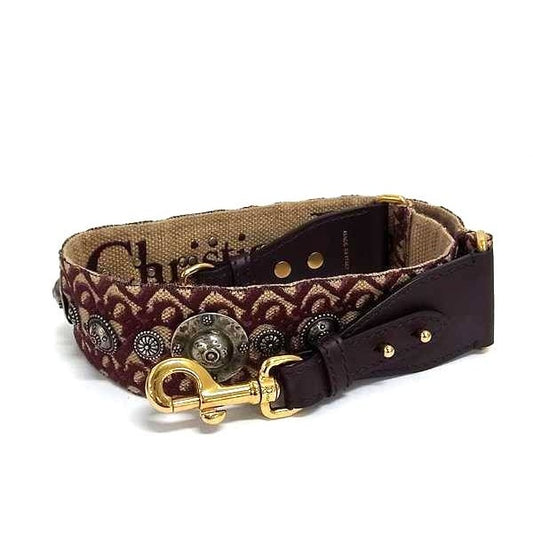 Christian Dior Medallion Trotter Canvas And Leather Shoulder Strap For Bag