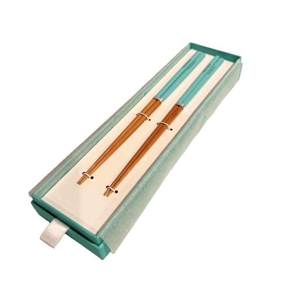 Tiffany & Co Cutlery Set of 2 Chopsticks Turquoise Blue Shoulder Bag