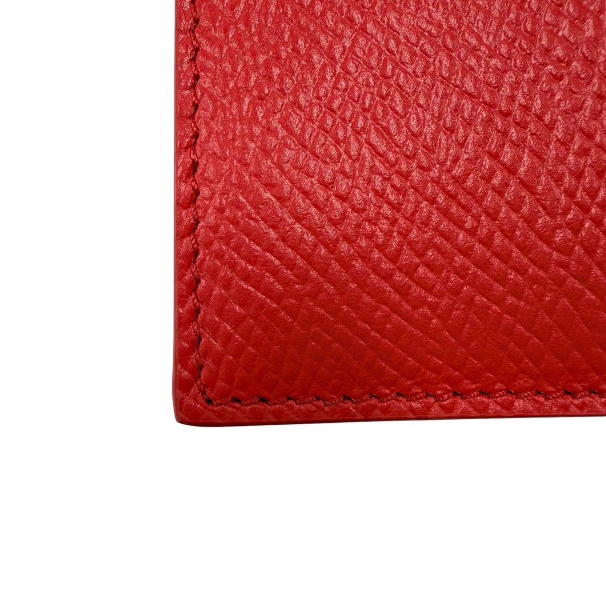 Celine Leather Triomphe Zip Long Card Case Red Gold — view 6