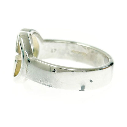 Gucci Silver Interlocking G Ring 6.1g 925 Engraved 376335 Ring