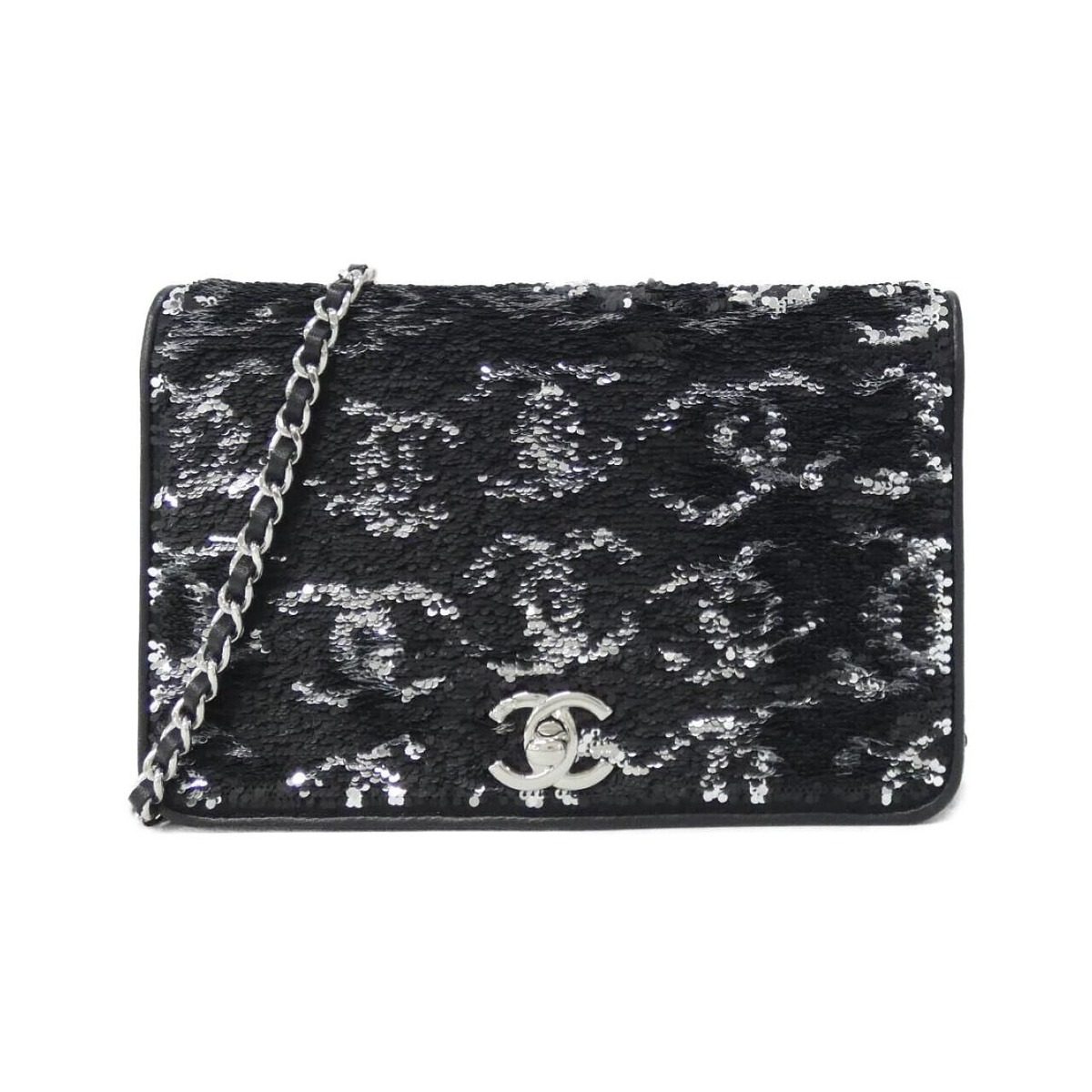Chanel Chain Wallet Silver