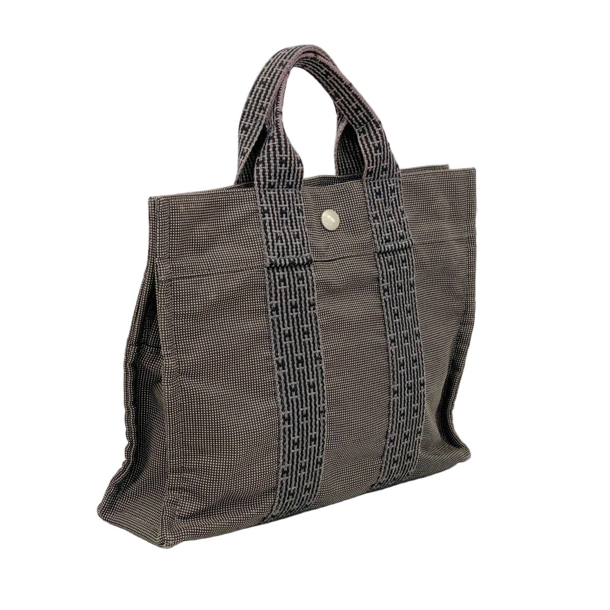Hermes Tote Her Line PM Canvas Gray Silver — view 2