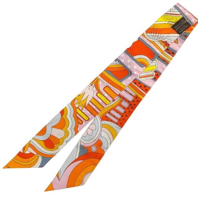 Hermes Scarf Twilly Scarf Hermes Ribbon Scarf Faubourg Rainbow Accessories Silk