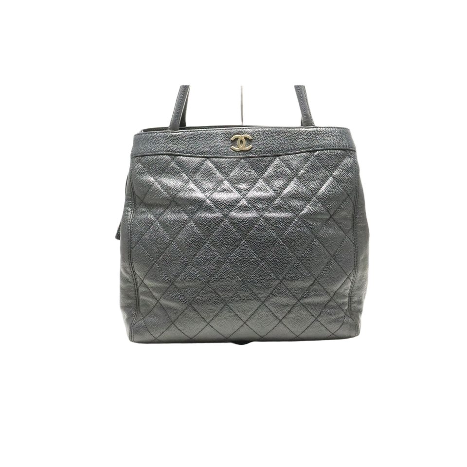 Chanel Quilted Caviar Leather GD Tote