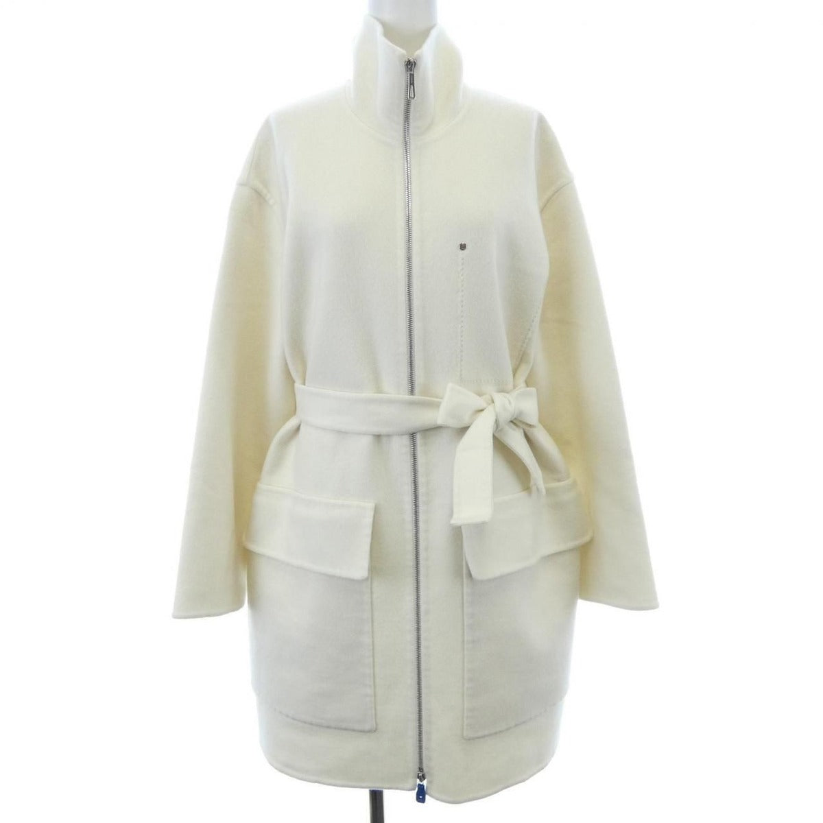 Hermes Coat Cashmere White