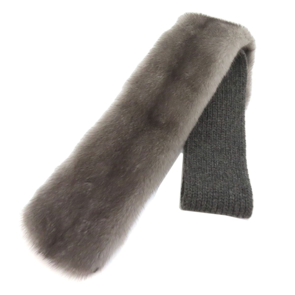 Prada Fur Scarf Wool