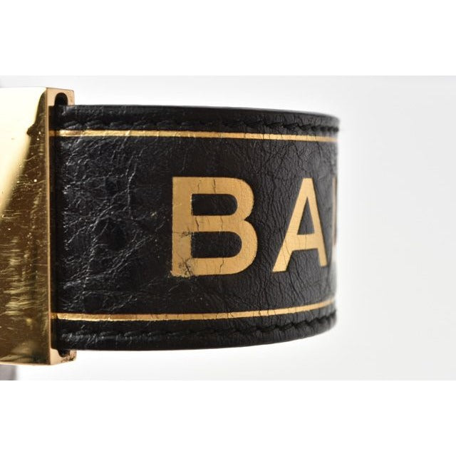 Balenciaga Bangle Bracelet Leather Black — view 9