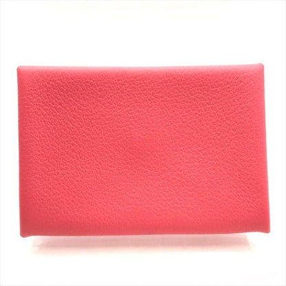 Hermes Calva Coin Case Card Pink Leather