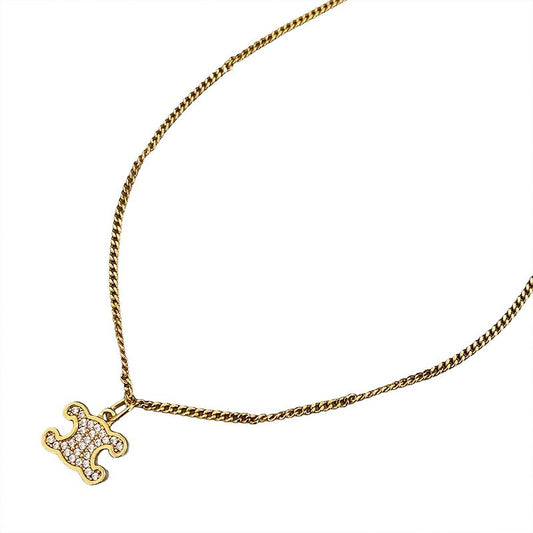 Celine Triomphe Rhinestone Necklace