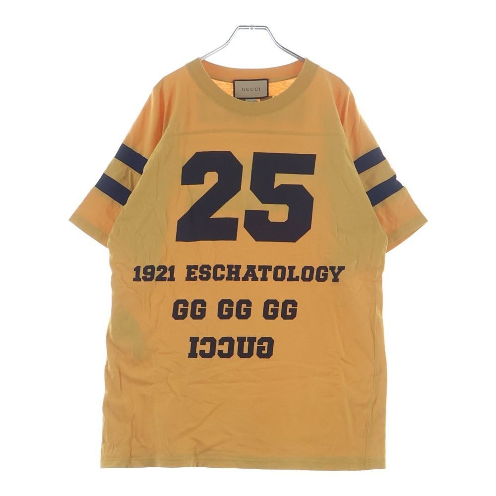Gucci 25 Eschatology Graphic Print Oversized T-Shirt Short Sleeve Yellow Black