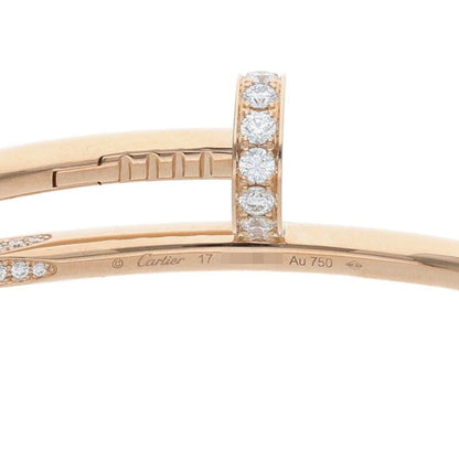 Cartier New Shape Juste UN CLOU Bracelet DIA 18K Pink Gold Juste Un Clou Half