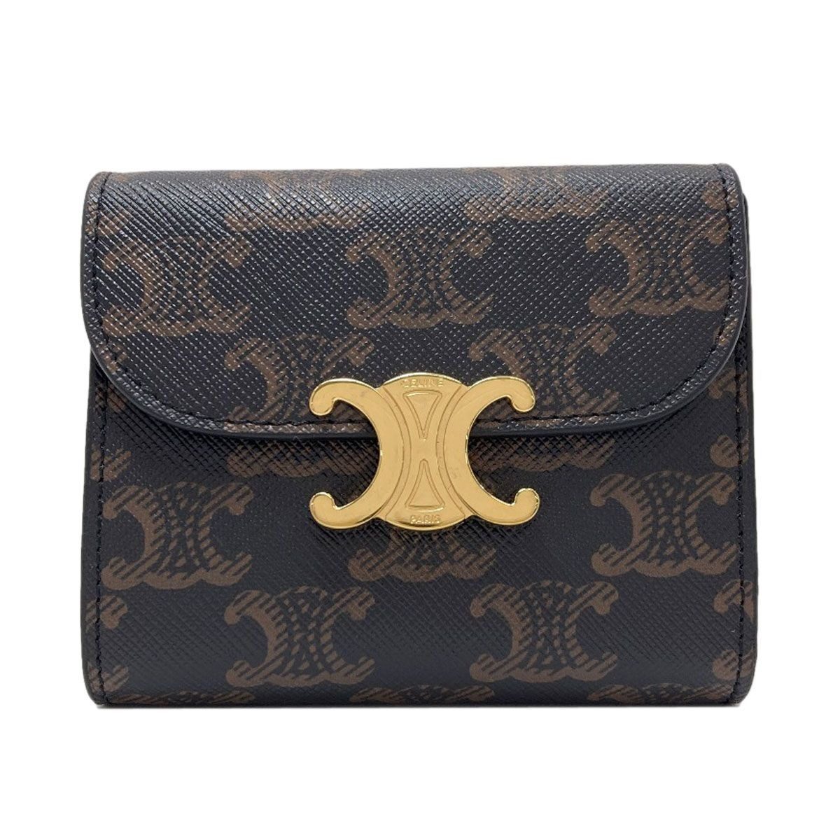Celine Triomphe Bifold Wallet Leather