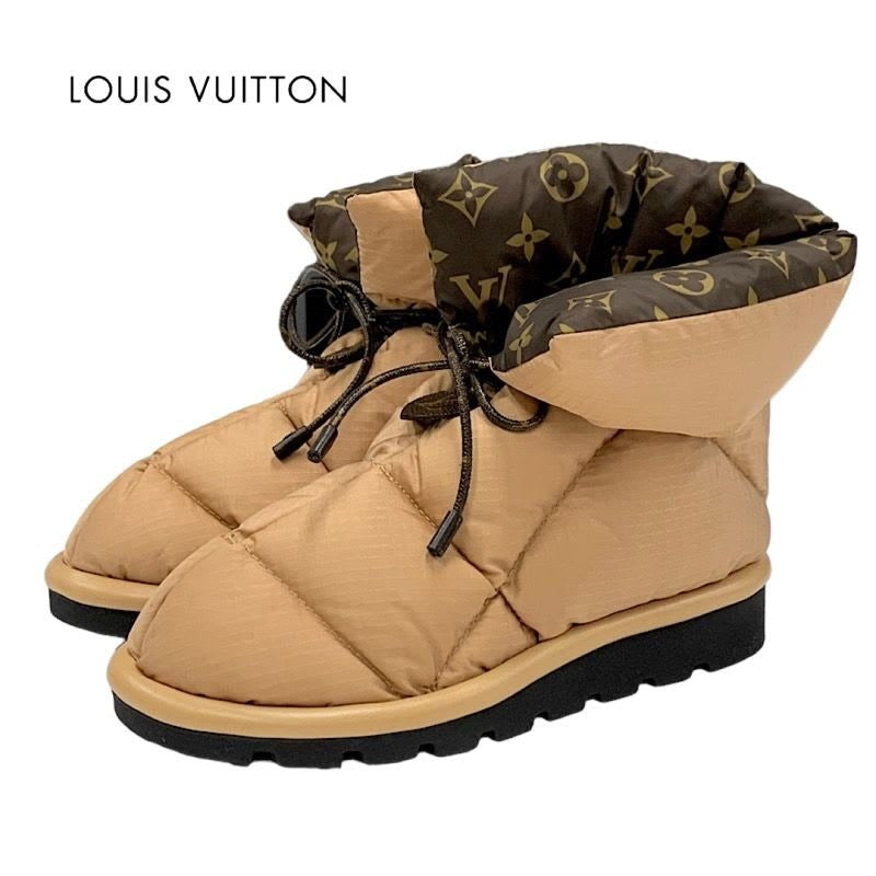Louis Vuitton Pillow Line Monogram Boots Short Ankle Nylon