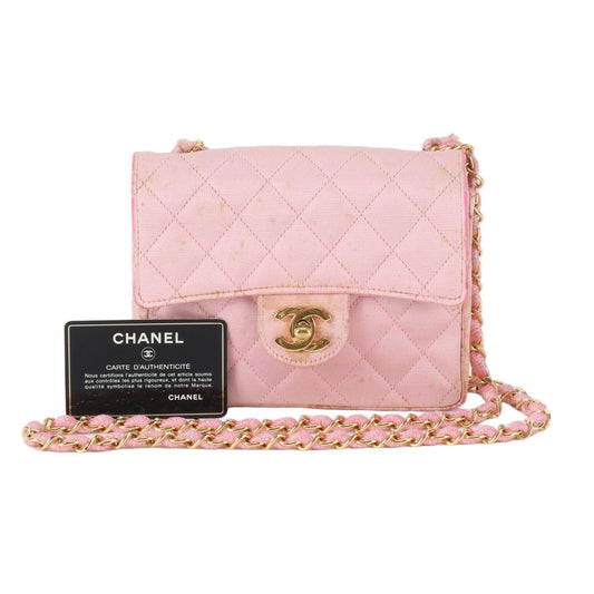 Chanel Quilted Chain CC Logo Shoulder Bag Crossbody