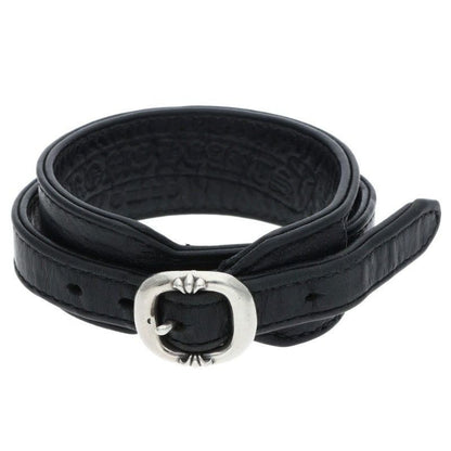 Chrome Hearts RR Tiny Buckle Rock'n'roll Leather Bracelet