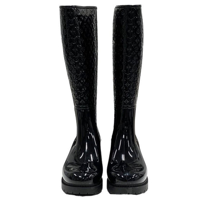 Louis Vuitton Drops Line Boots Long Boots Rain Boots Shoes Monogram Rubber Black