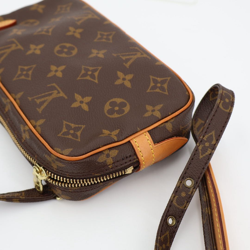 Louis Vuitton Monogram Marly Bandouliere M51828 Brown PVC Shoulder Bag
