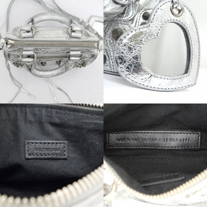 Balenciaga Luca Gol Nano 792599 Metallic Silver - 2WAY Handbag Shoulder