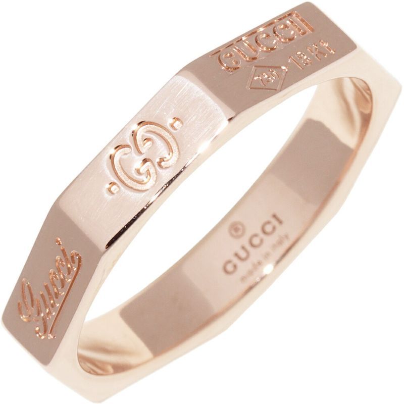 Gucci 18K Pink Gold Octagonal Ring Gucci8ring