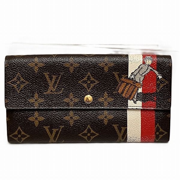 Louis Vuitton Monogram Portefeuille Sarah M60034 Bellboy Print Long Wallet