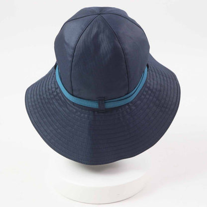 Hermes Silver Hardware Belted Hat/hat Navy Light Blue 56 Made In France Ladies