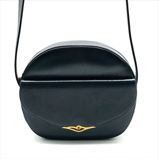 Cartier Sapphire Leather Gold Shoulder Bag Navy
