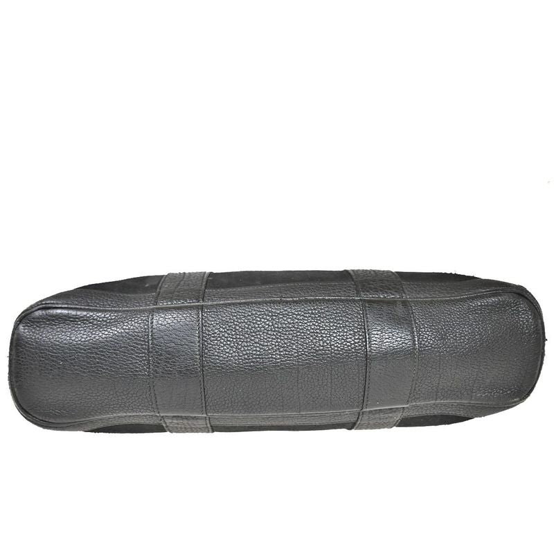 Hermes Garden File Tote Bag Canvas Leather Black ▢I 69fa285