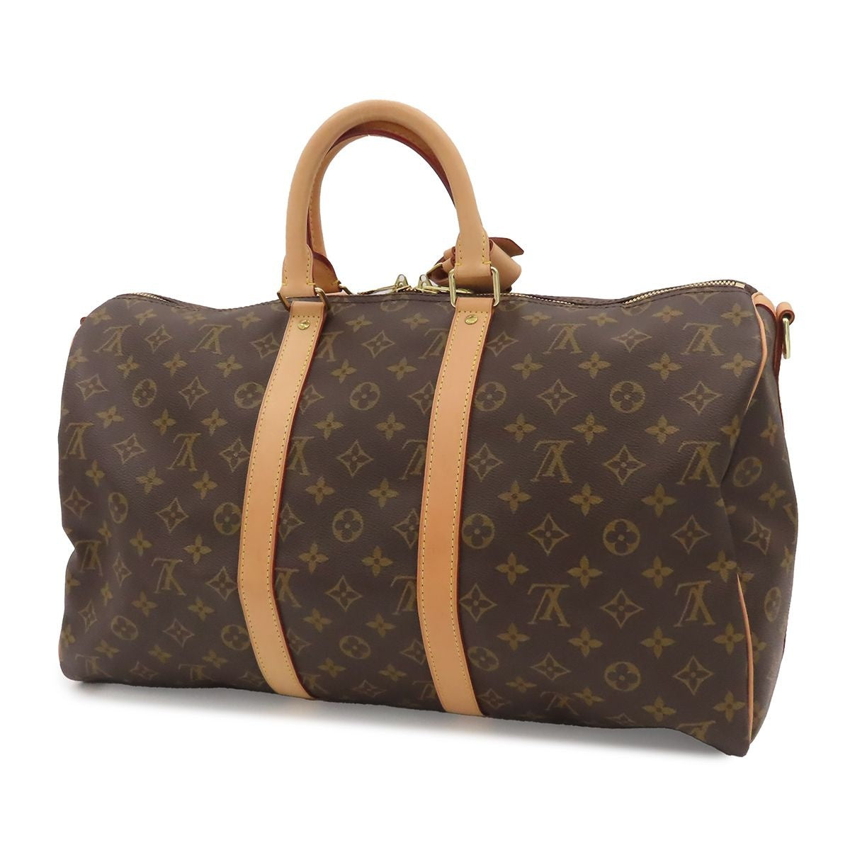 Louis Vuitton Keepall Bandouliere 45 Brown Monogram Canvas 2-Way Shoulder Bag — view 2