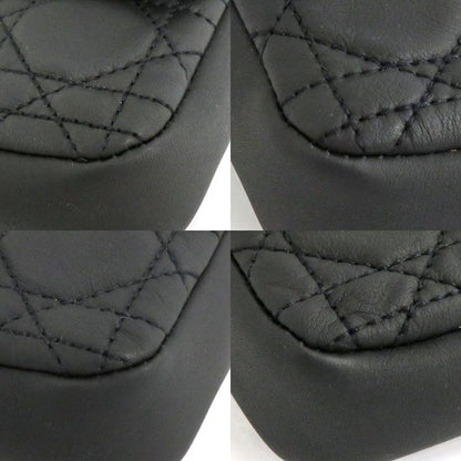 Dior Chain Bag Black Silver Hardware New Rock Canaju Leather Black
