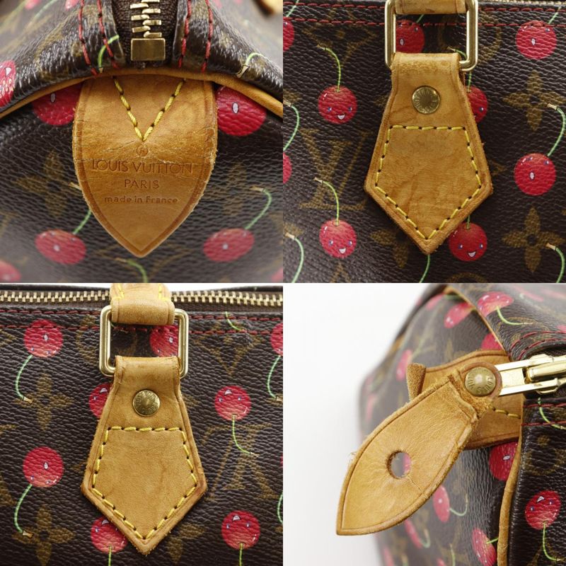 Louis Vuitton Speedy 25 Cherry Takashi Murakami M95009 Monogram Canvas Brown