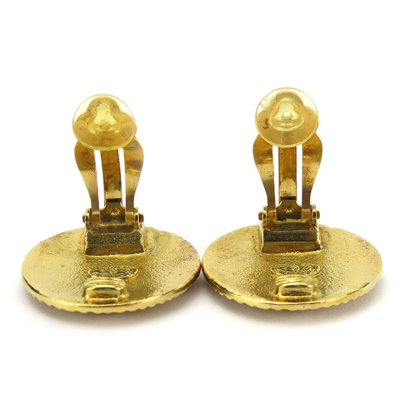 Chanel Earring Metal Gold Accessories Plated Coco Mark Ladies Women Chanel