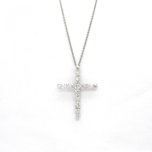 Harry Winston Madonna Cross Pendant Symbols by Necklace Choker Silver HW
