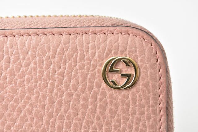Gucci Wallet Gucci Long Wallet Petit Marmont Leather Light Pink Round Zipper