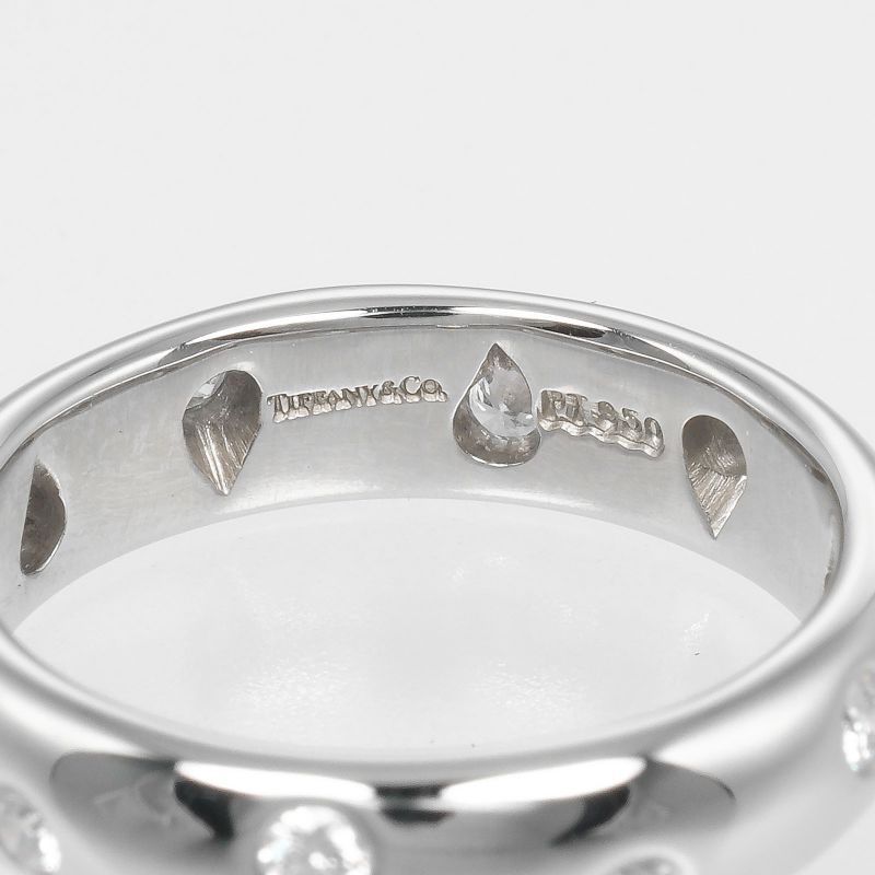 Tiffany & Co Dots Pt950platinum × Diamond 7.5 Ladies 6.7g Ring