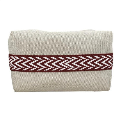 Hermes Bath Pouch Bride-a-Black GM Toile Canvas H Logo Zigzag Rouge Ash Red