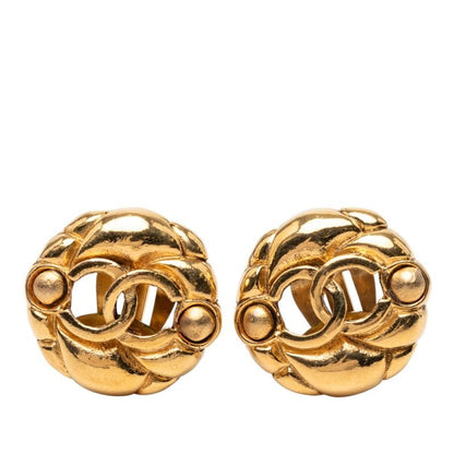 Chanel CC Logo Vintage Gold Plated
