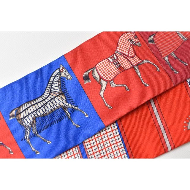 Hermes Tulley Scarf Silk Twill Horse Motif — view 5