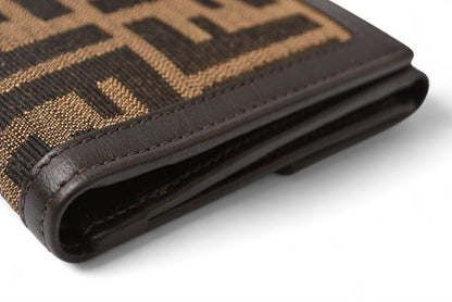 Fendi Wallet Fold Fendi Fold Wallet Zucca Pattern Brown