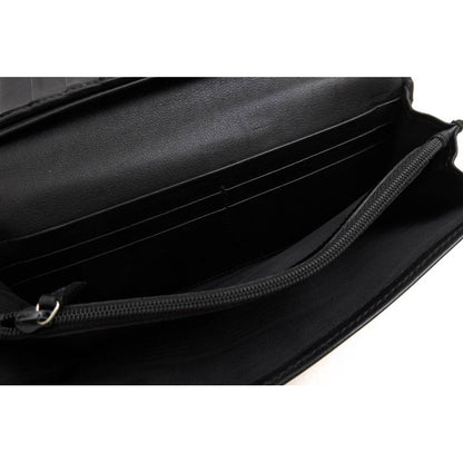 Gucci Long Wallet Women Leather Black GG Horsebit — view 7