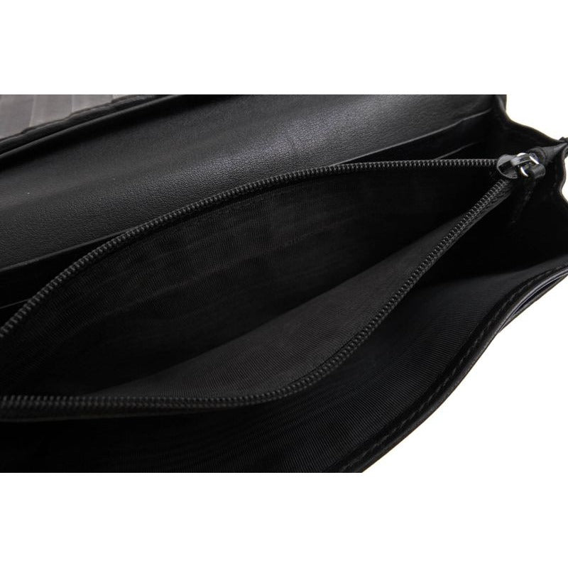 Gucci Long Wallet Women Leather Black GG Horsebit — view 8