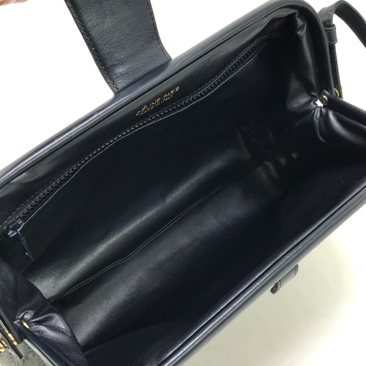 Celine Shoulder Bag Macadam Pattern Navy